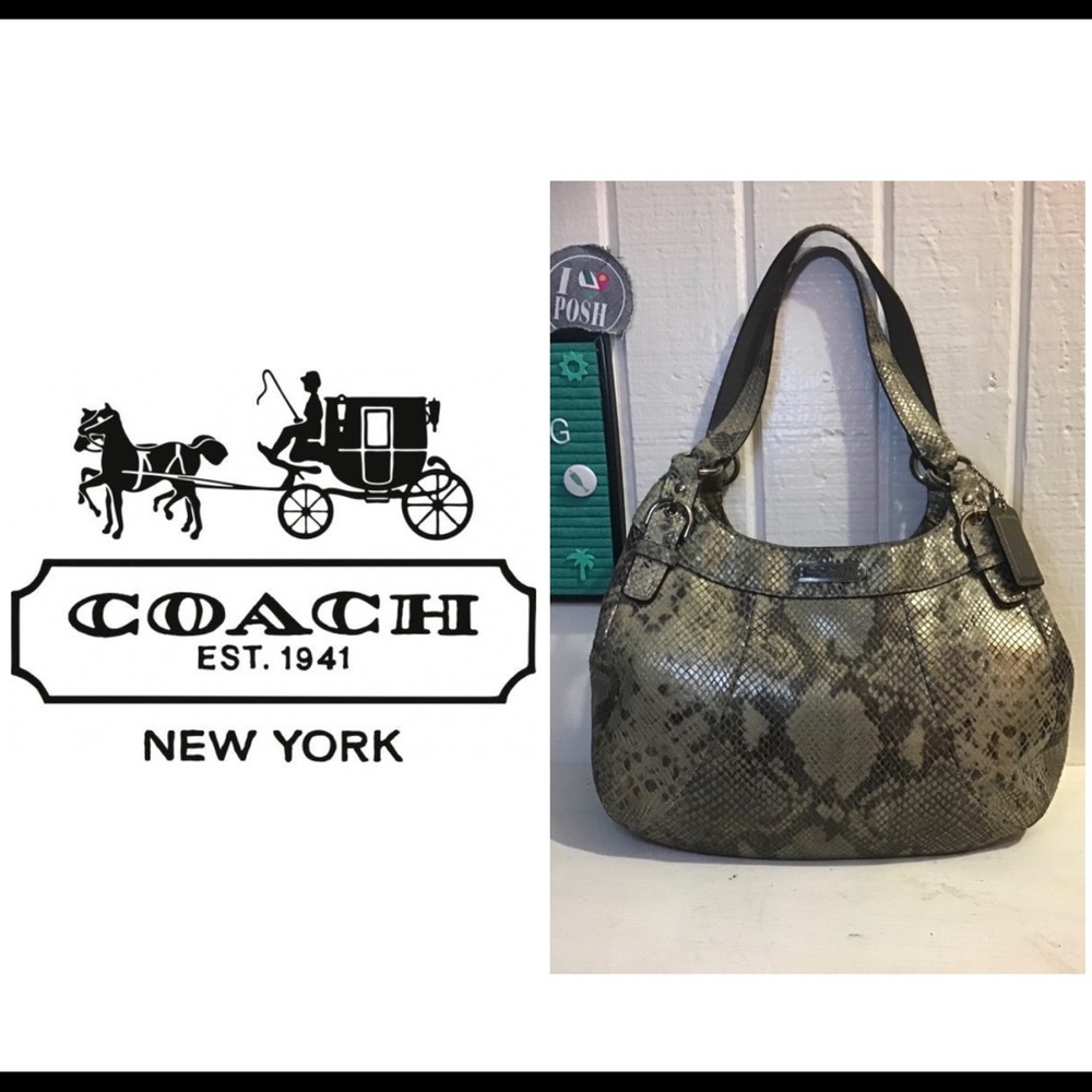 Coach Maggie Python Snake Print Handbag 👜